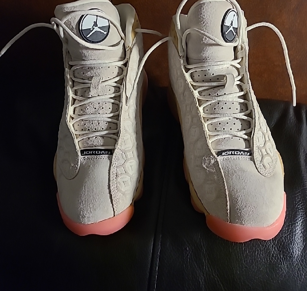 Air Jordan Sneakers in Cream and Pink